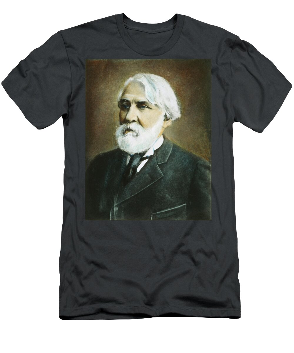 19th Century T-Shirt featuring the photograph Ivan Sergeevich Turgenev (1818-1883) by Granger