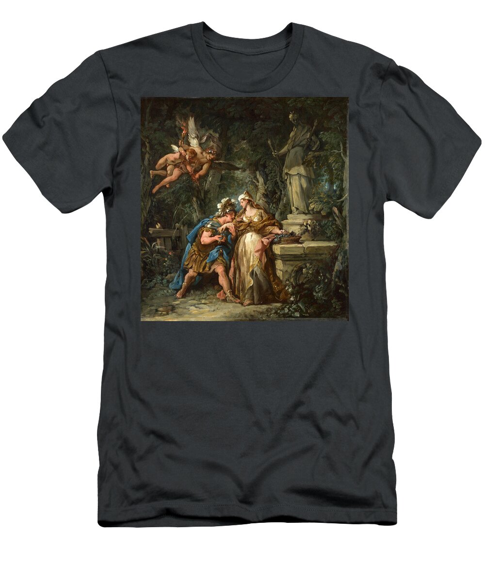 Jean-francois Detroy T-Shirt featuring the painting Jason swearing Eternal Affection to Medea by Jean-Francois Detroy