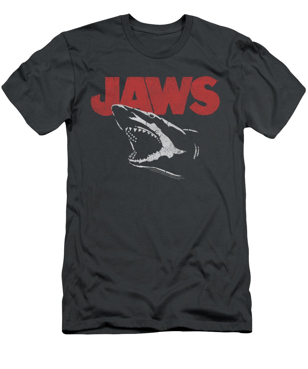 Jaws T-Shirt featuring the digital art Jaws - Cracked Jaw by Brand A