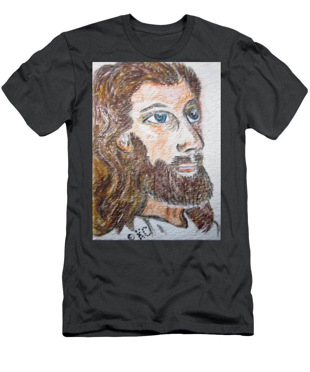 Jesus T-Shirt featuring the painting Jesus Our Saviour by Kathy Marrs Chandler