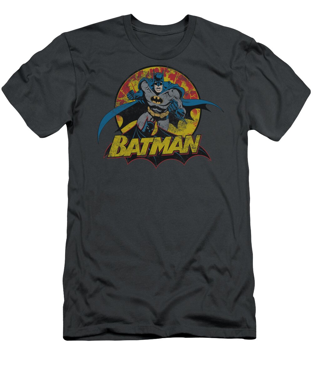 Justice League Of America T-Shirt featuring the digital art Jla - Batman Rough Distress by Brand A