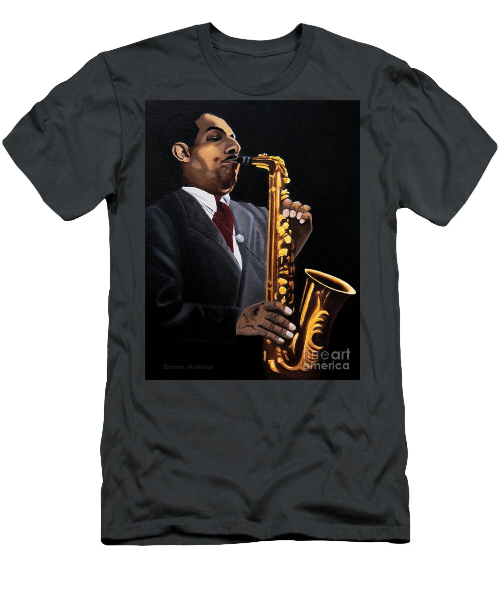 John Keith Hodges T-Shirt featuring the painting Johnny and the Sax by Barbara McMahon