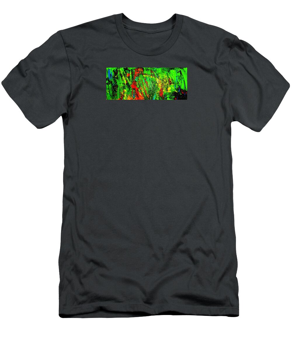 Abstract Painting Print T-Shirt featuring the painting Jungle Beat by Monique Wegmueller