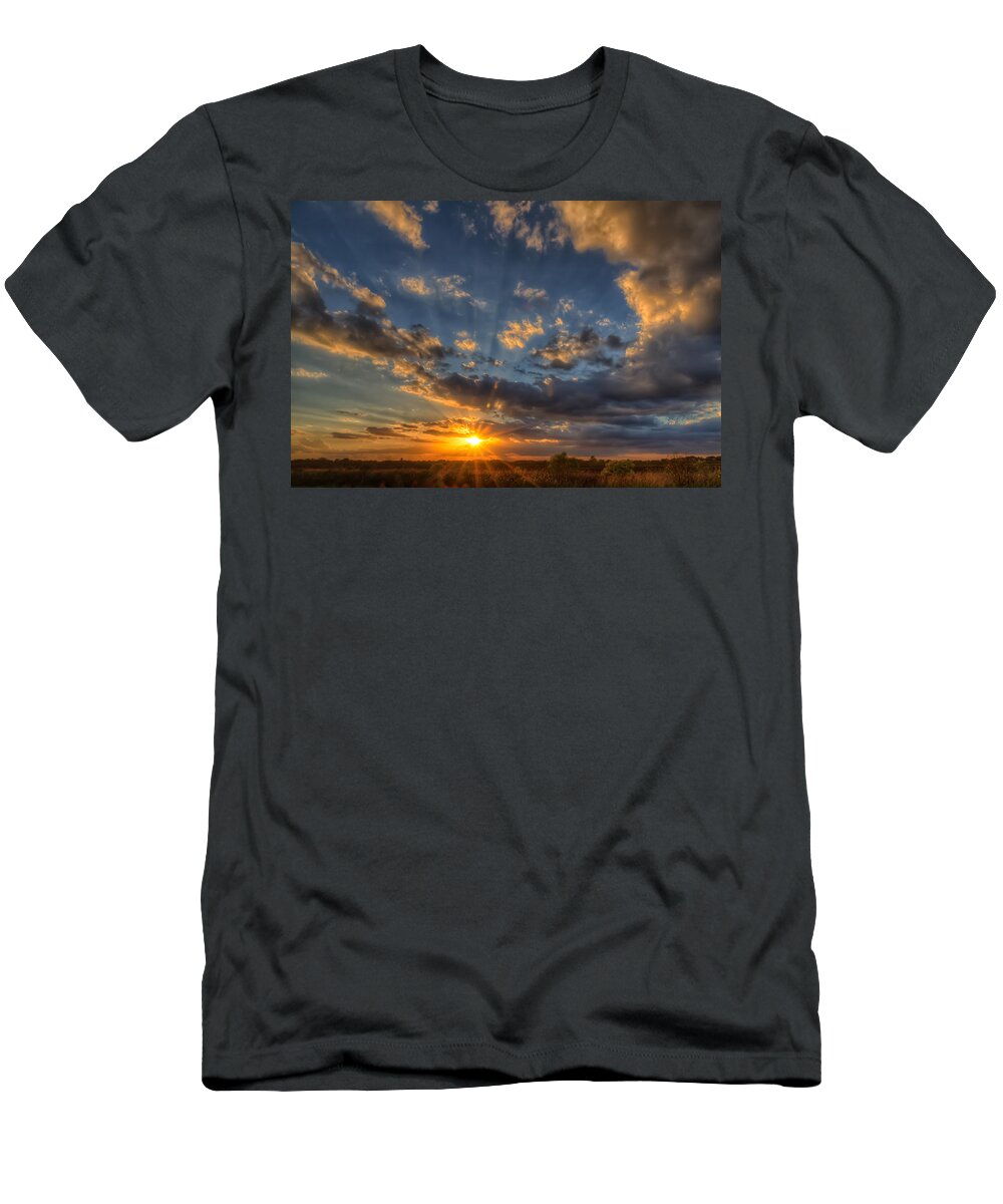 Sunset T-Shirt featuring the photograph Just in Time by Tim Stanley