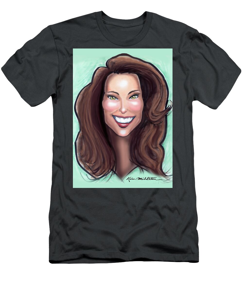 Kate Middleton T-Shirt featuring the painting Kate Middleton by Kevin Middleton