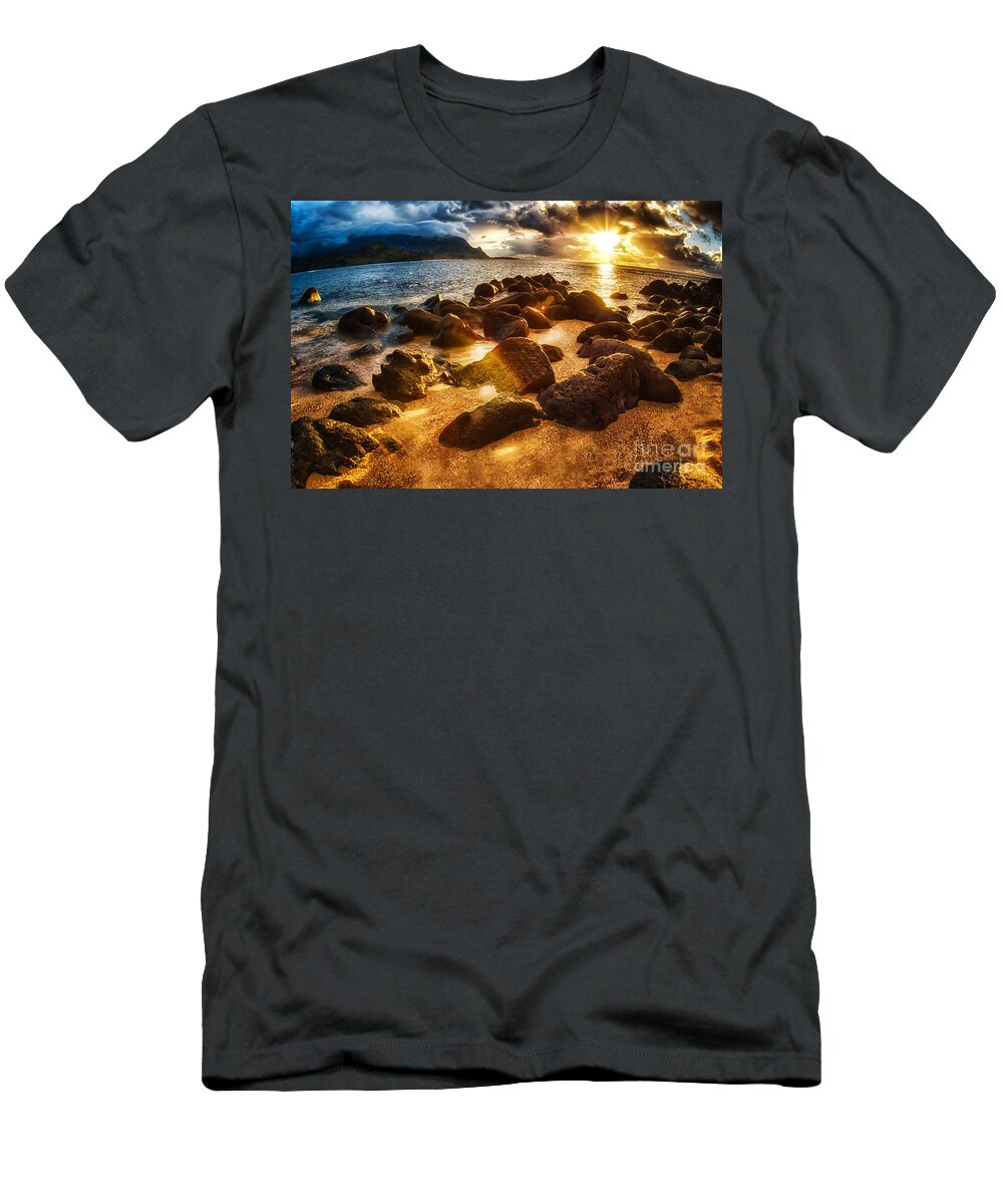 Palm Trees T-Shirt featuring the photograph Kauai Gold by Eye Olating Images
