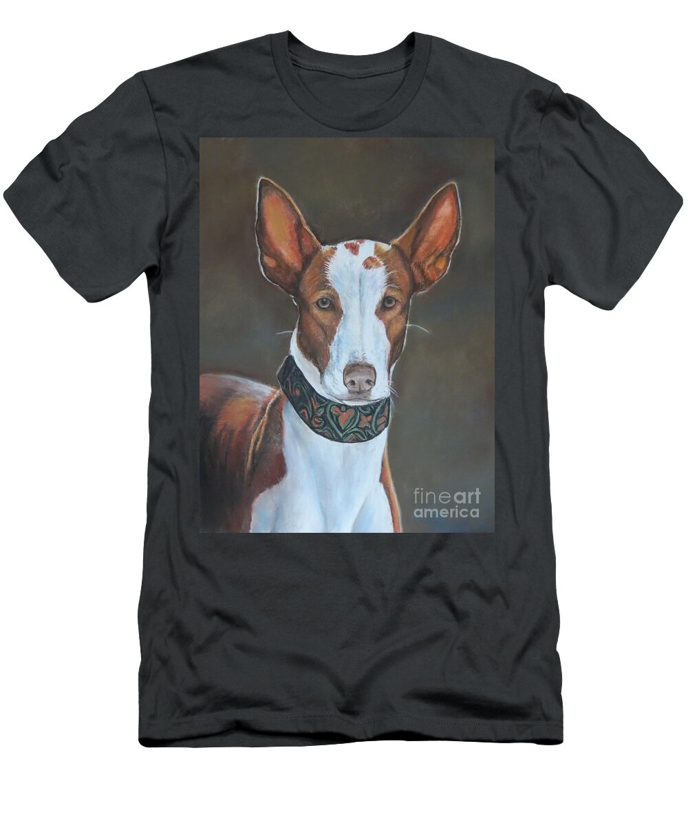 Dog Art T-Shirt featuring the painting Kenzie by Charlotte Yealey