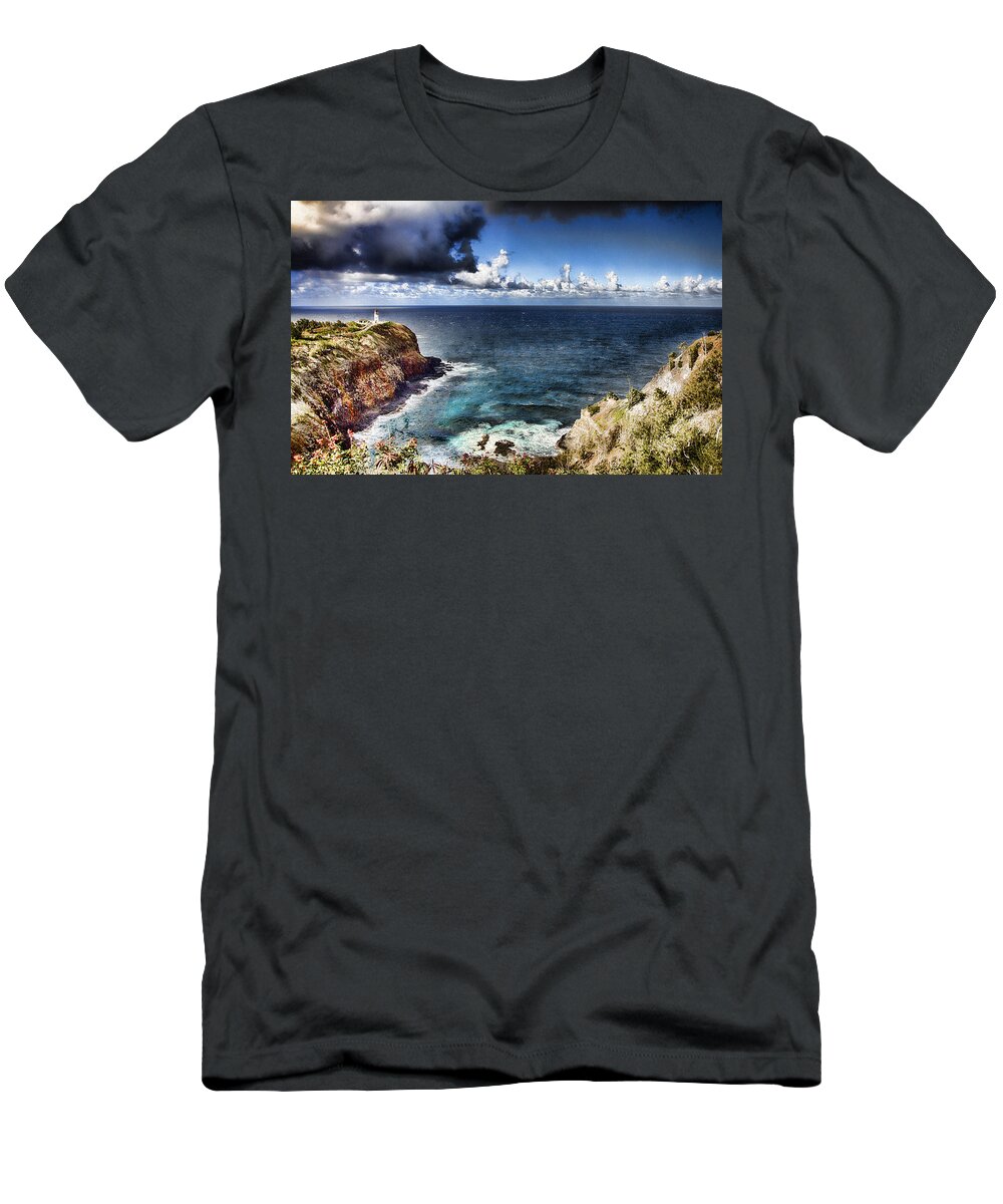 Kilauea T-Shirt featuring the photograph Kilauea Point Lighthouse- Kauai Hawaii by Douglas Barnard