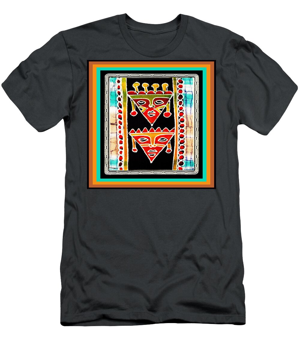 King T-Shirt featuring the digital art King and Queen by Vagabond Folk Art - Virginia Vivier