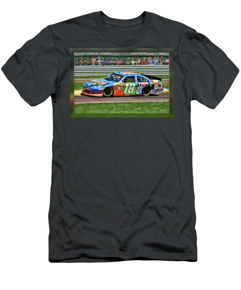 Kyle Busch T-Shirt featuring the photograph Kyle Busch by Blake Richards