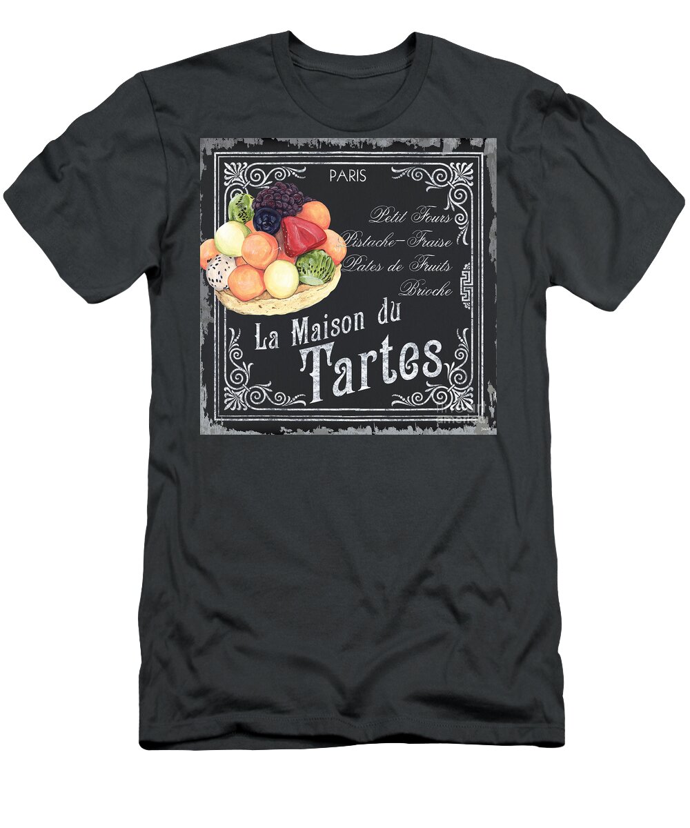 Dessert T-Shirt featuring the painting La Maison du Tartes by Debbie DeWitt