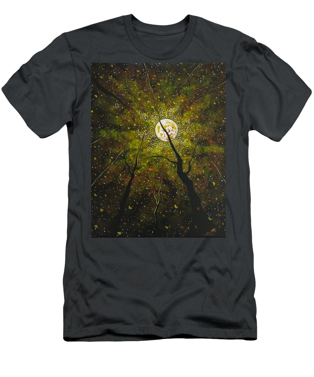 Trees T-Shirt featuring the painting Lady Starlight by Joel Tesch