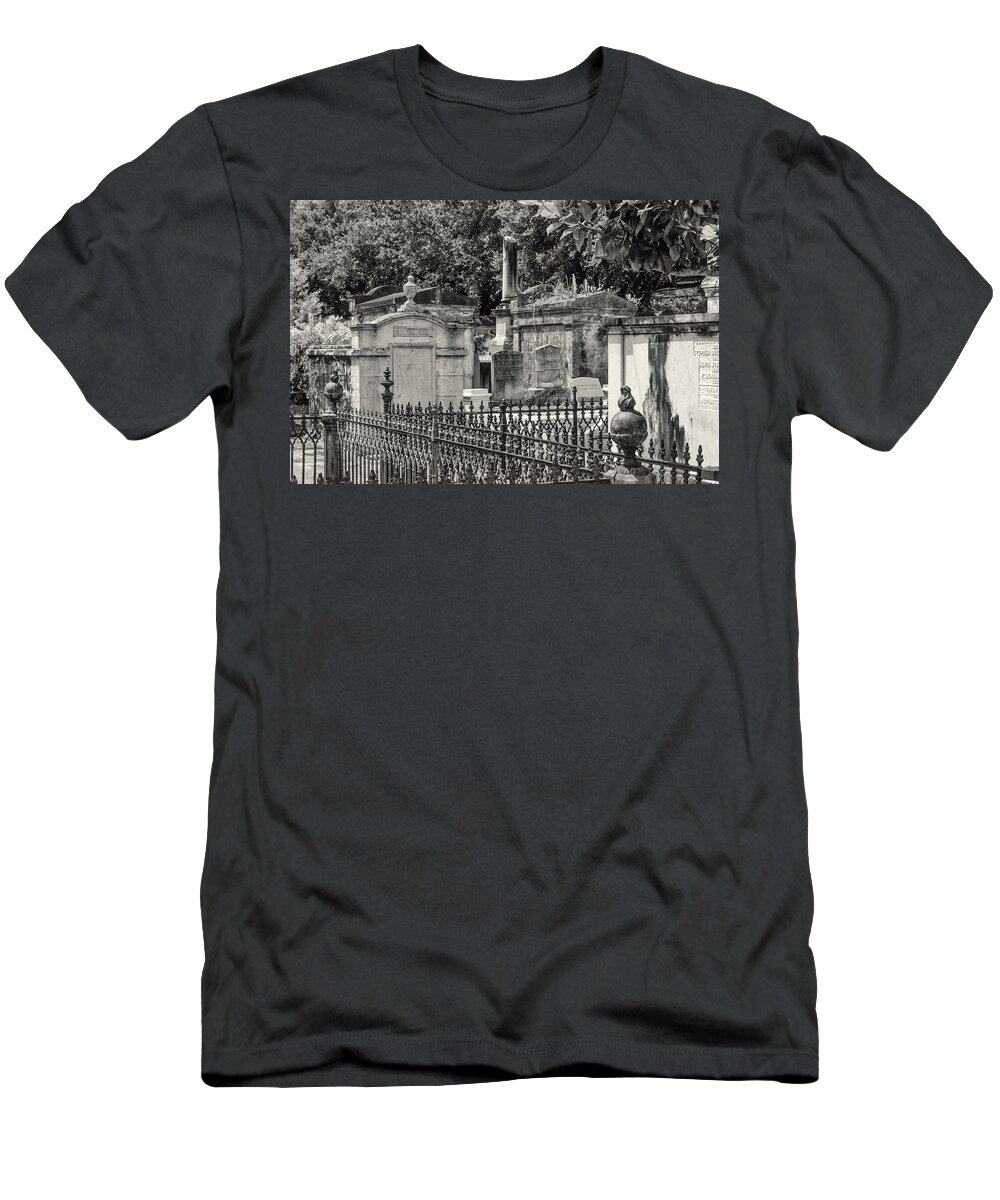 Black & White T-Shirt featuring the photograph Lafayette Cemetery No. 1 by Jim Shackett