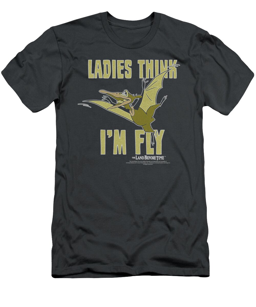 The Land Before Time T-Shirt featuring the digital art Land Before Time - I'm Fly by Brand A