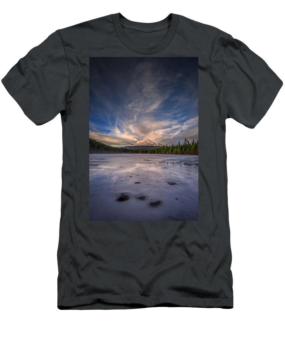 Mount Hood T-Shirt featuring the photograph Last Light In The Pacific Northwest by Rick Berk