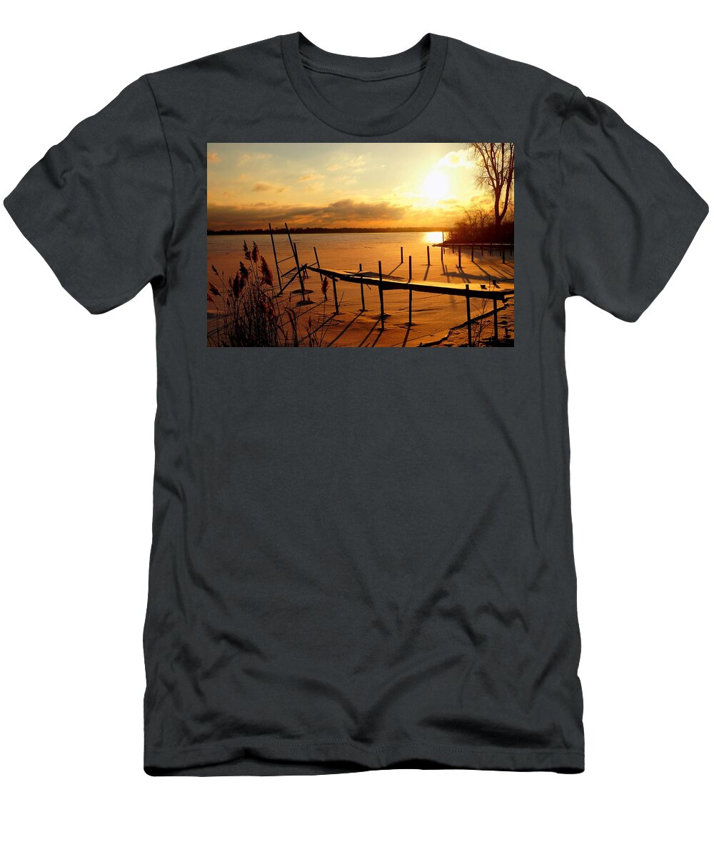 Sunrise T-Shirt featuring the photograph Last Winter ? by Daniel Thompson