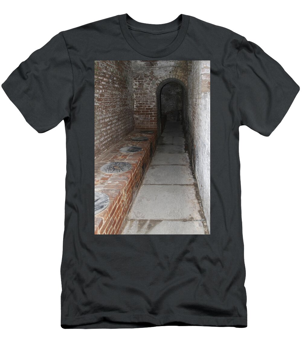 Fort T-Shirt featuring the photograph Latrine by Bob Slitzan