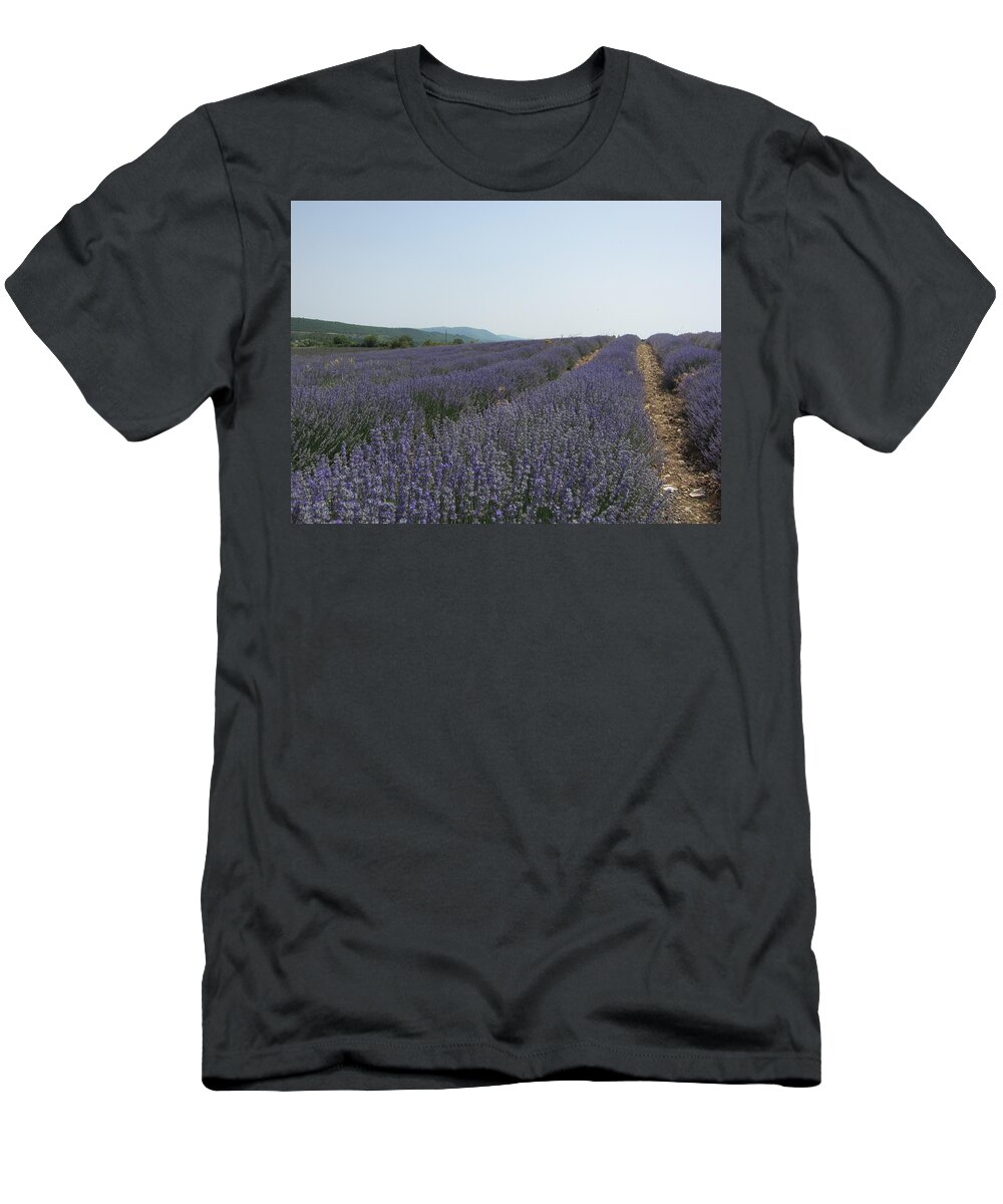 Lavender T-Shirt featuring the photograph Lavender Sky by Pema Hou
