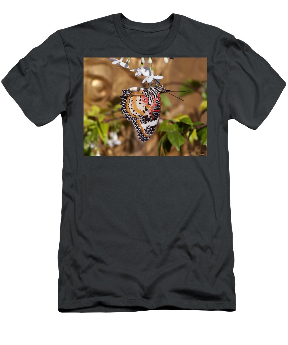 Scenic T-Shirt featuring the photograph Leopard Lacewing Butterfly DTHU619 by Gerry Gantt