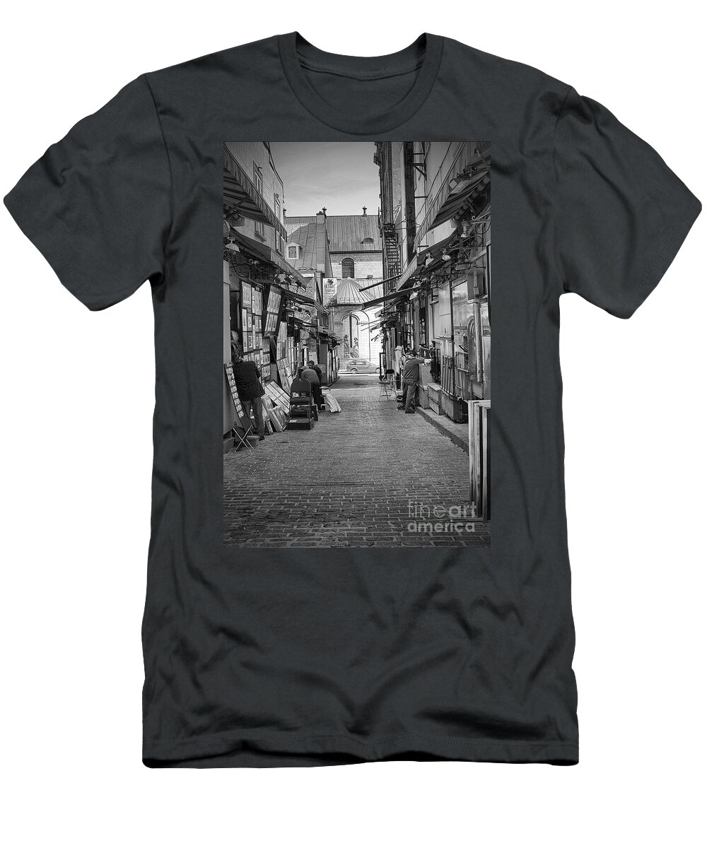 Ruelles T-Shirt featuring the photograph Les artistes by Eunice Gibb
