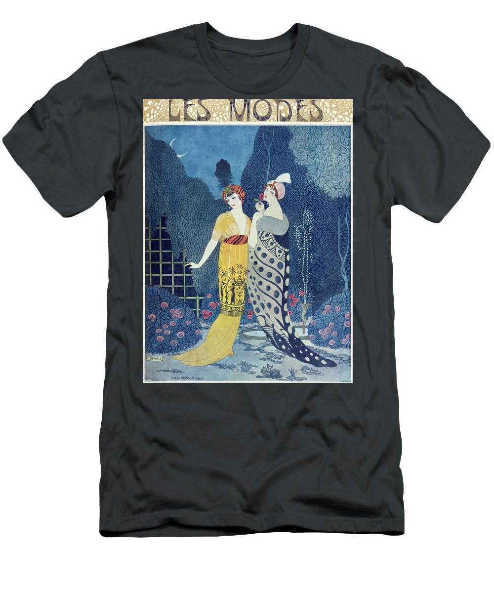 Art Deco T-Shirt featuring the painting Les Modes by Georges Barbier