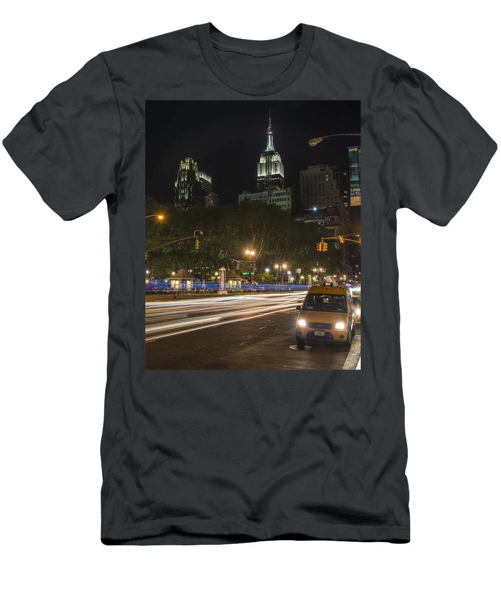 Empire State Building T-Shirt featuring the photograph Lights of the Night by Theodore Jones