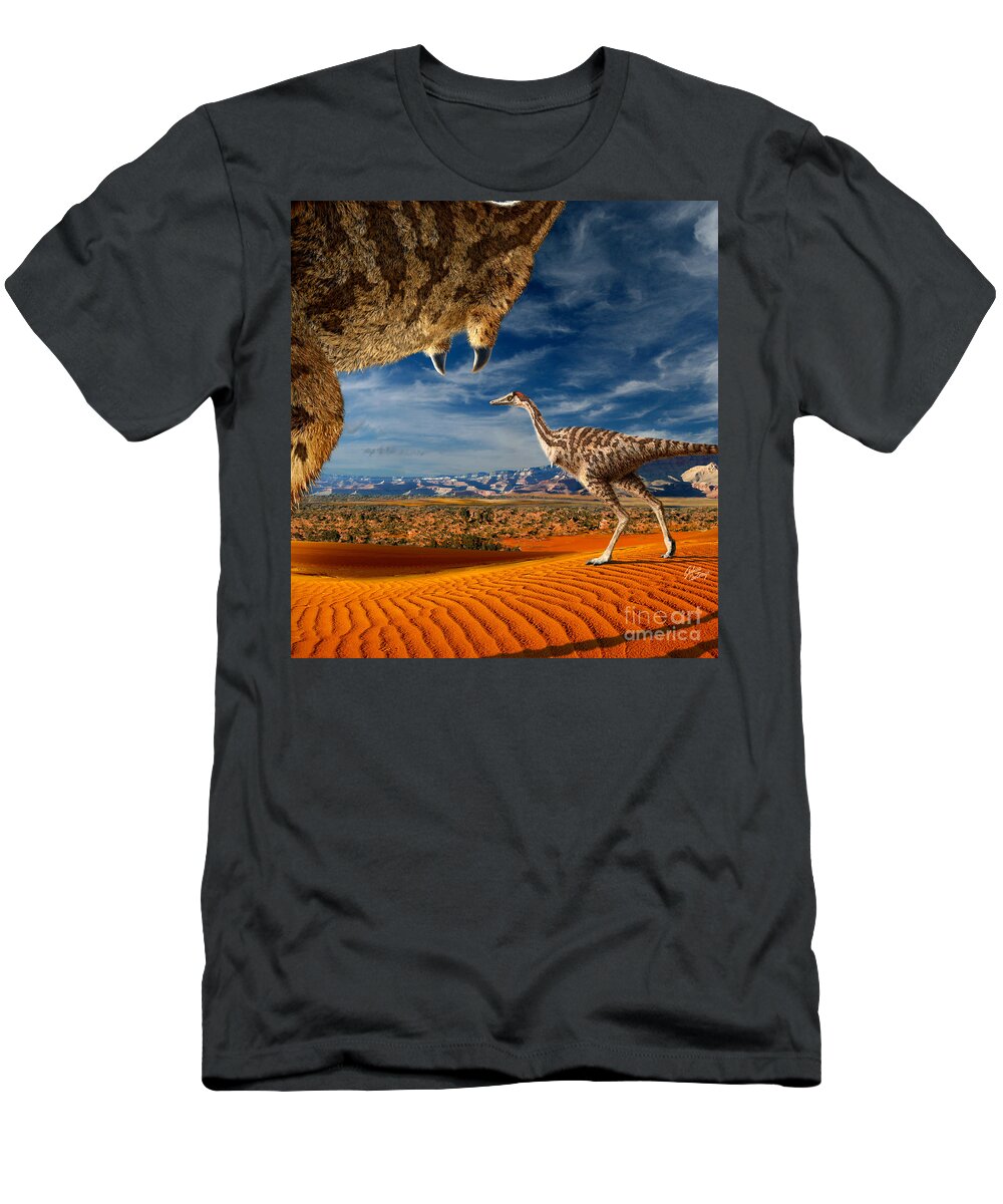Dinosaur T-Shirt featuring the digital art Linhenykus by Julius Csotonyi