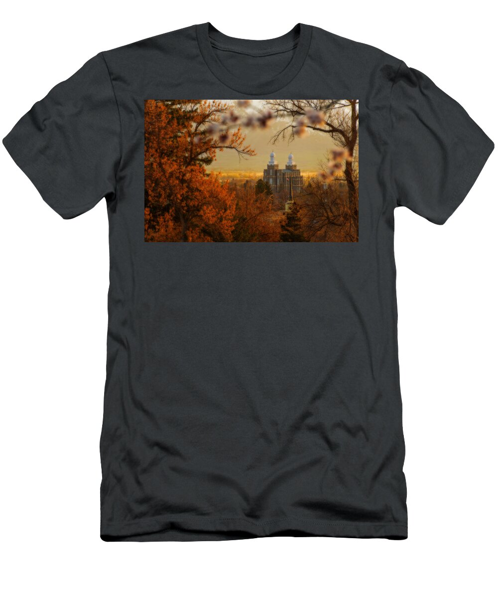 Utah T-Shirt featuring the photograph Logan Temple by Dustin LeFevre