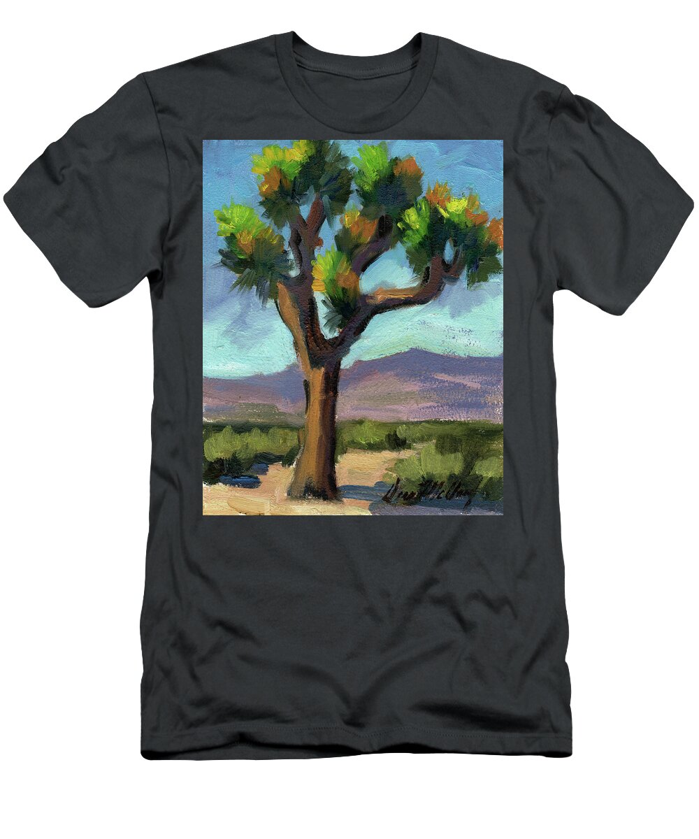 Lone Joshua Tree T-Shirt featuring the painting Lone Joshua Tree by Diane McClary