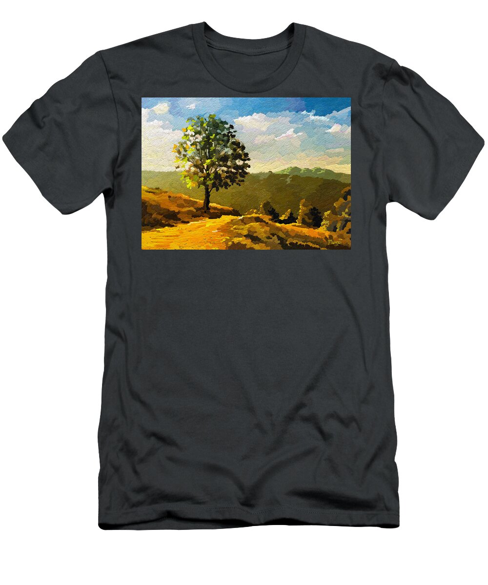 Dirt Road T-Shirt featuring the painting Lone Ranger by Anthony Mwangi