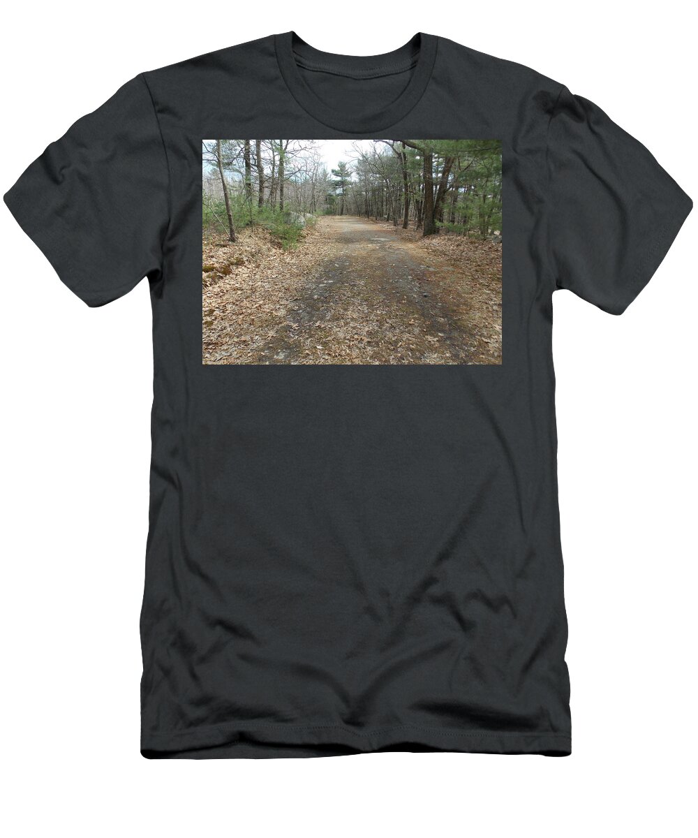 Lynn T-Shirt featuring the photograph Lonely Fire Road by Catherine Gagne