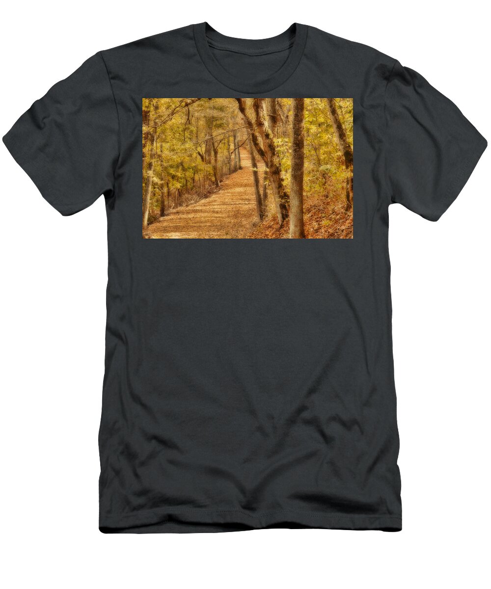 Art T-Shirt featuring the photograph Long Road by Jack R Perry