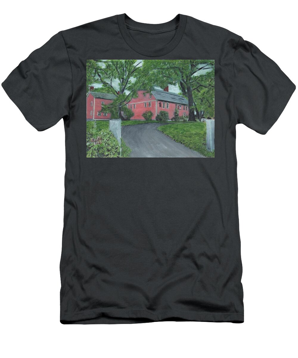 Historic Site T-Shirt featuring the painting Longfellow's Wayside Inn by Cliff Wilson