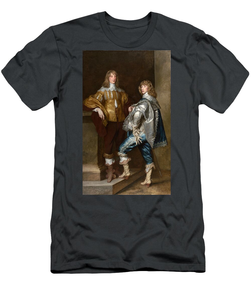Anthony Van Dyck T-Shirt featuring the painting Lord John Stuart and his Brother Lord Bernard Stuart by Anthony van Dyck