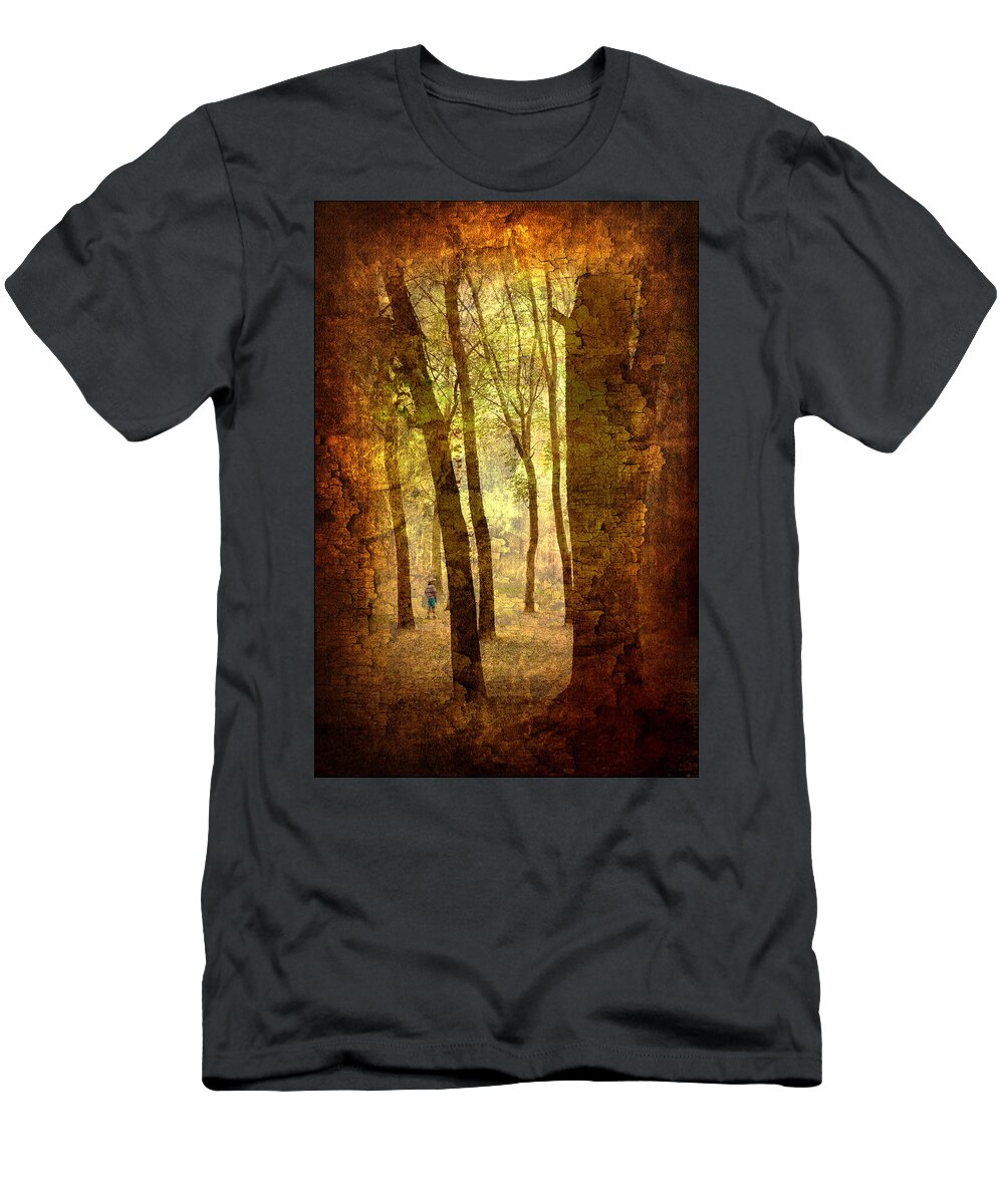 Tree T-Shirt featuring the photograph Lost in the DreamLand Woods by Jenny Rainbow