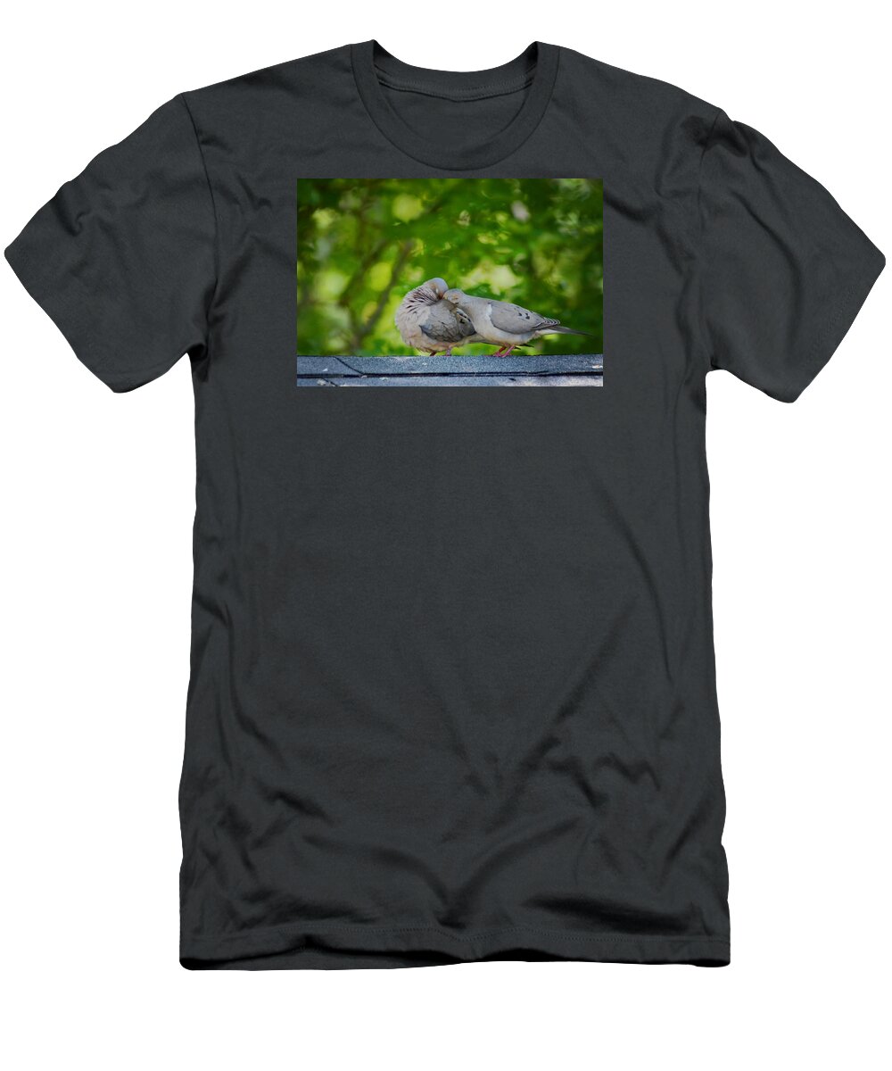 Terry D Photography T-Shirt featuring the photograph Love Doves by Terry DeLuco