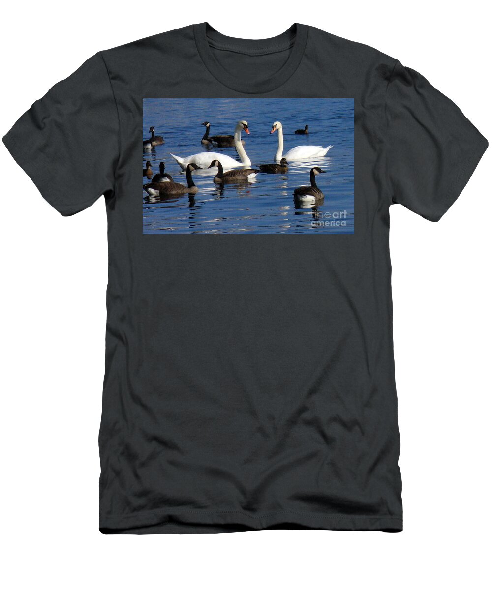Avian Bird T-Shirt featuring the photograph Love Is In The Air by Lingfai Leung