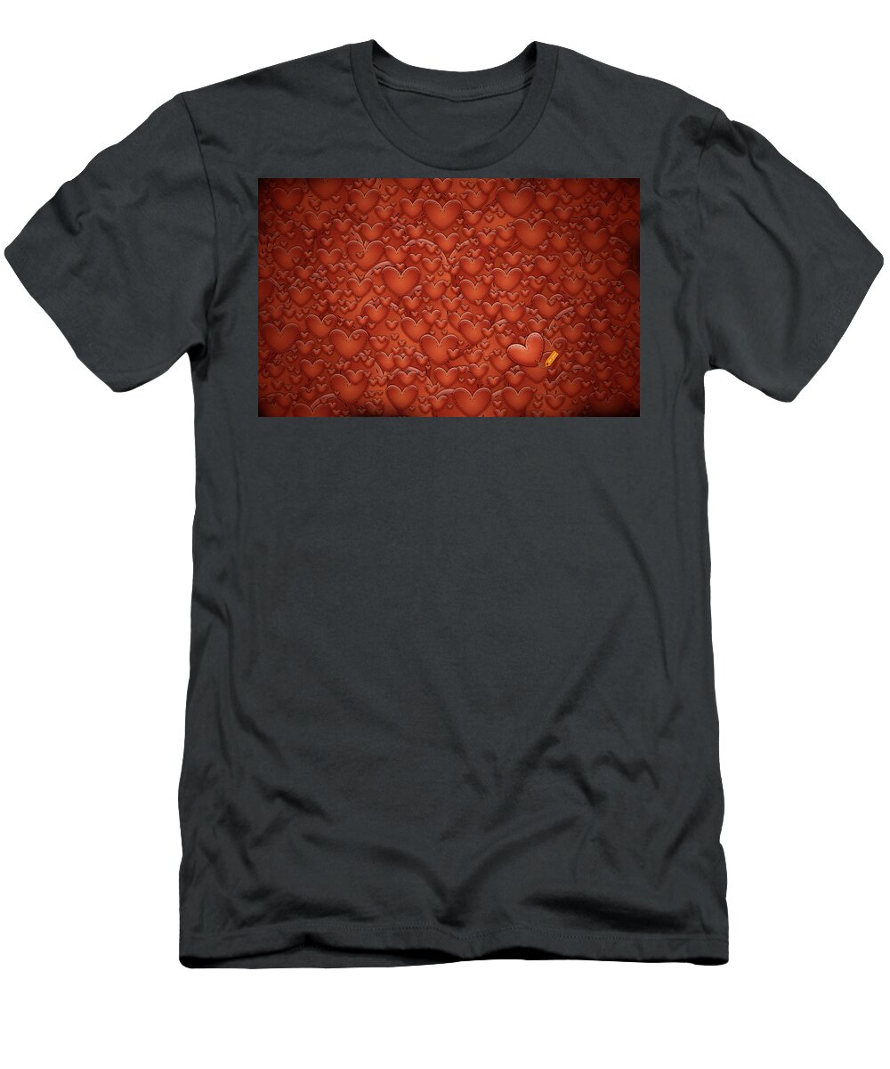 Abstract T-Shirt featuring the digital art Love Patches by Gianfranco Weiss