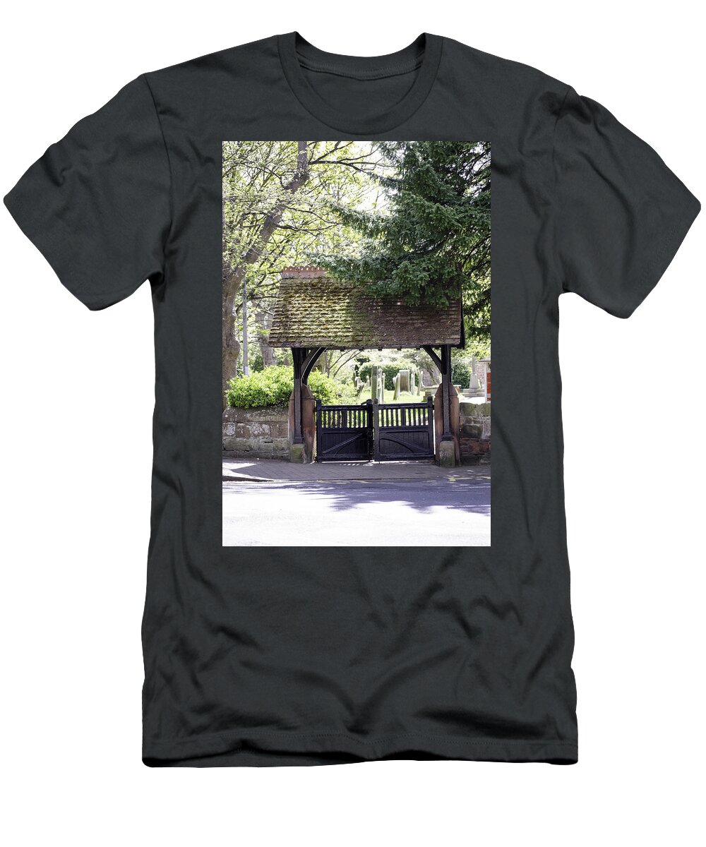 Gate T-Shirt featuring the photograph LychGate by Spikey Mouse Photography