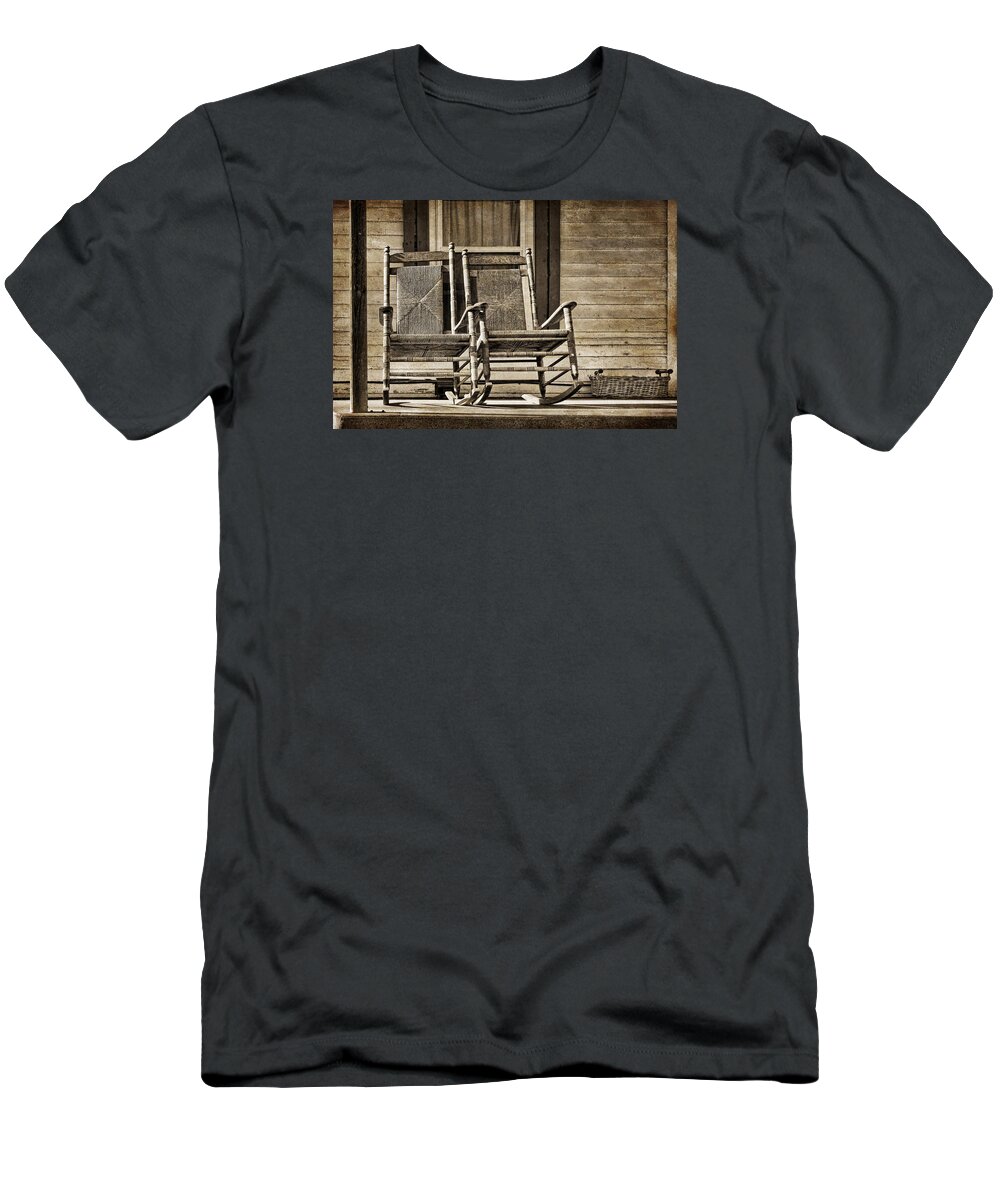 Porch T-Shirt featuring the photograph Ma and Pa by Nikolyn McDonald
