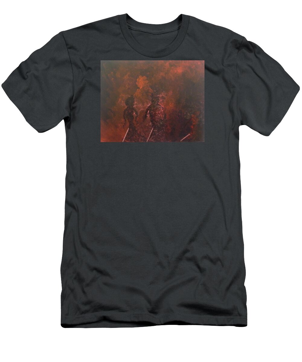 Abstract T-Shirt featuring the painting Mad People by Pamela Henry