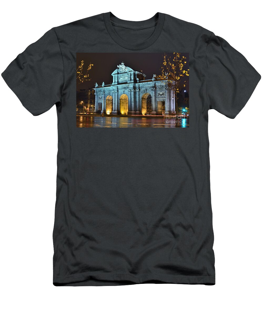 Madrid T-Shirt featuring the photograph Madrid - Spain - Puerta de Alcala by Carlos Alkmin