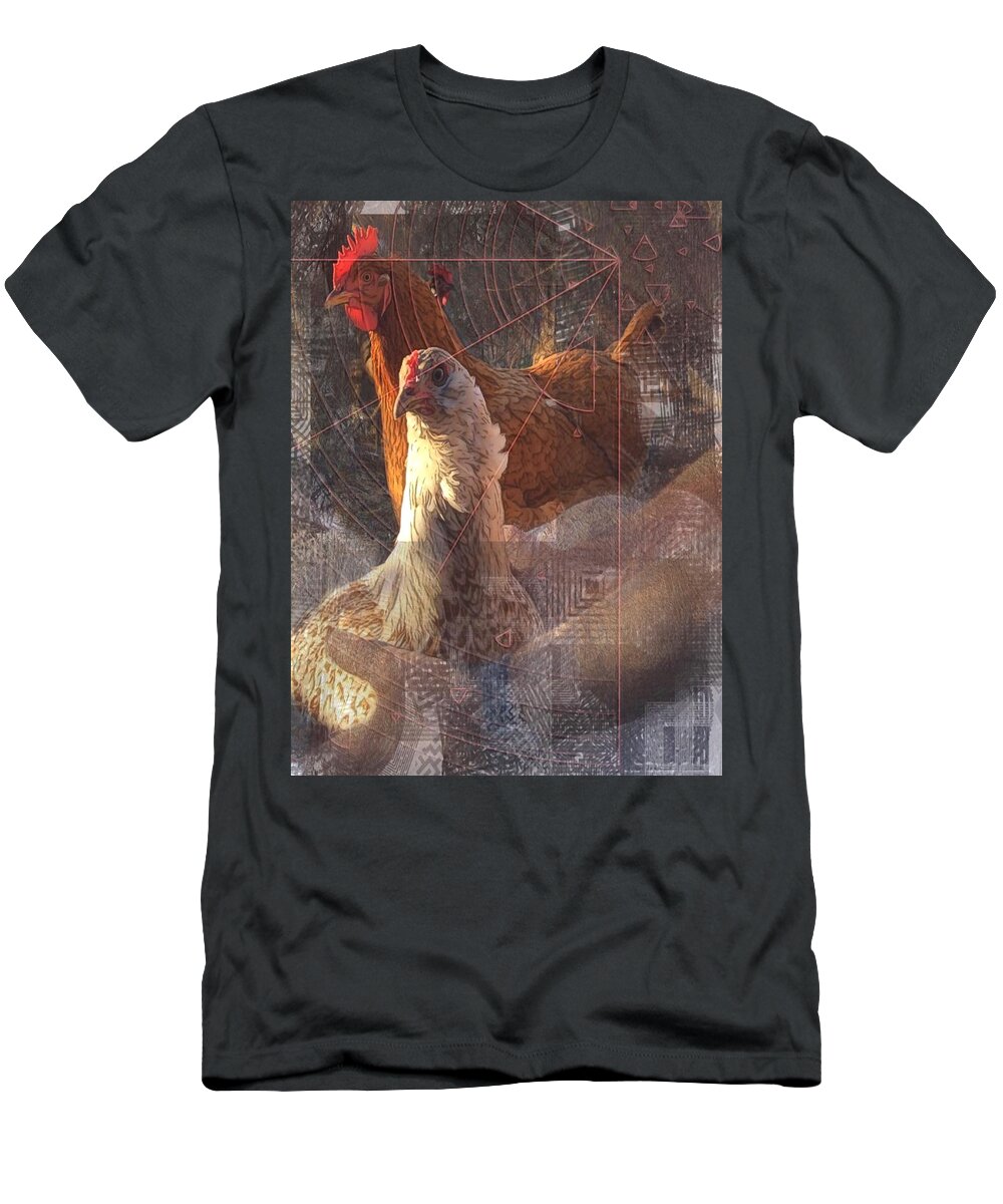 Chickens T-Shirt featuring the photograph Magic land by Suzy Norris