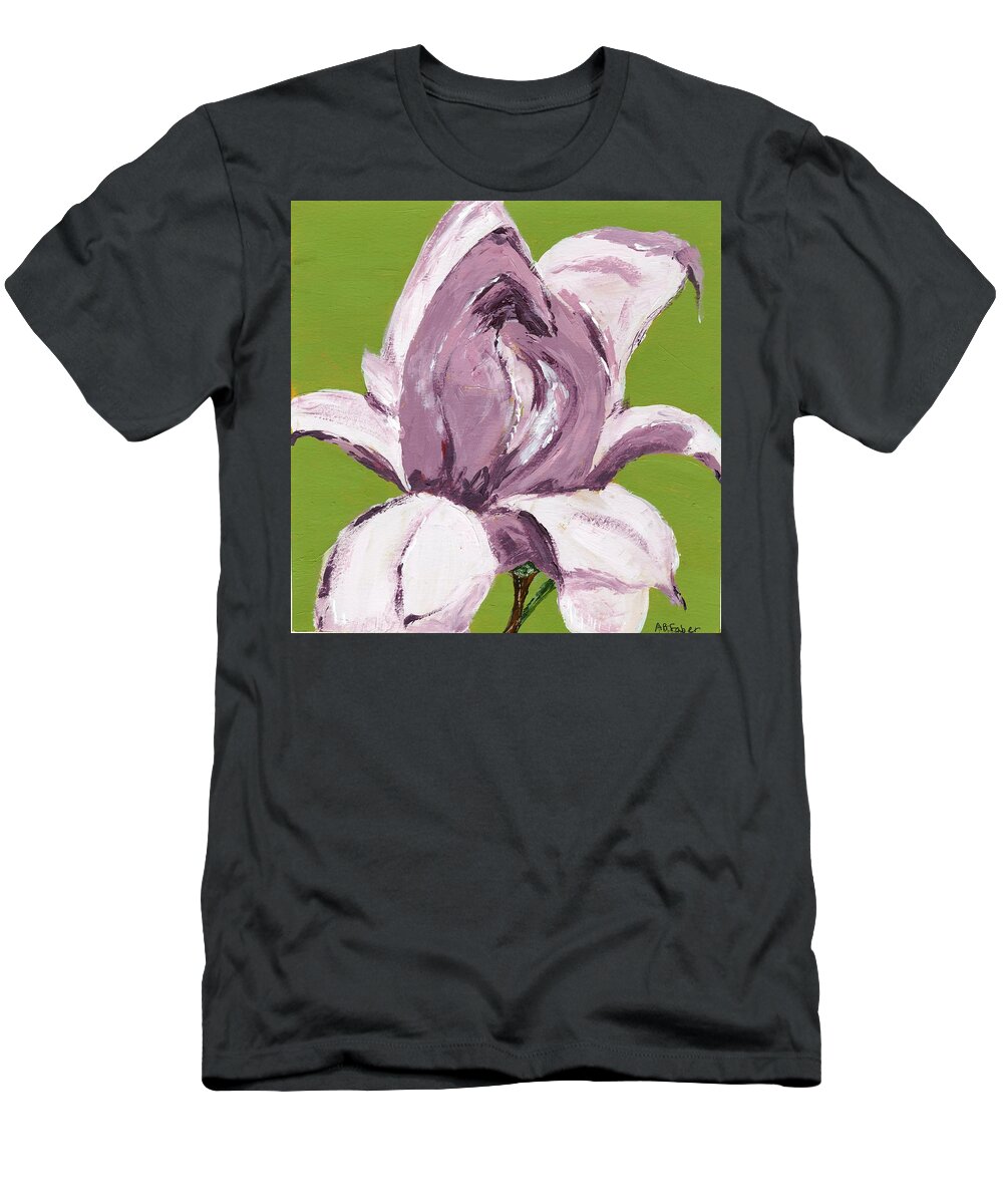 Lavender T-Shirt featuring the painting Magnolia Blossom by Alice Faber