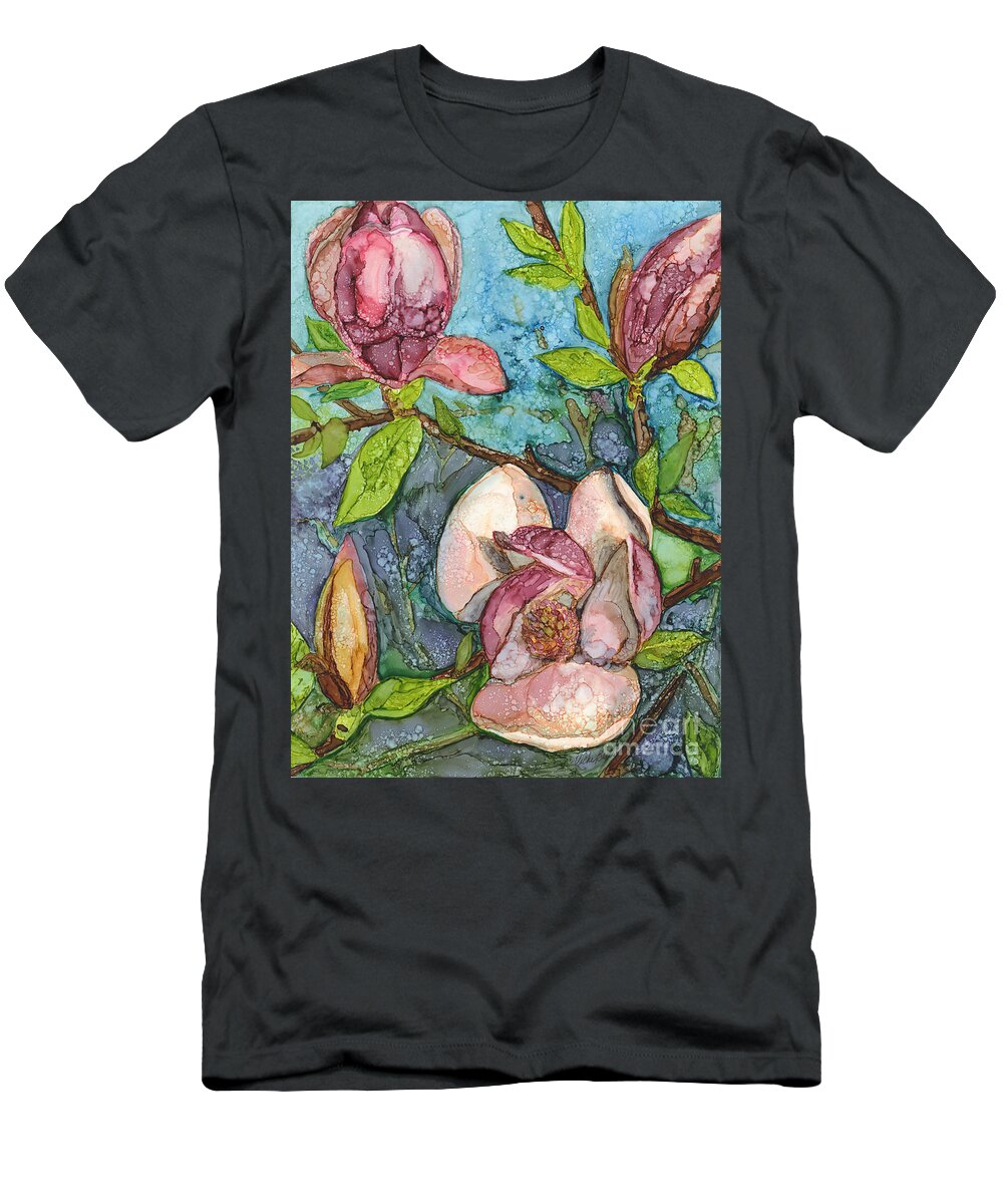 Magnolias T-Shirt featuring the painting Magnolias by Vicki Baun Barry