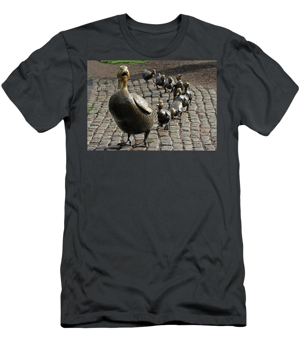 Duck T-Shirt featuring the photograph Make Way for Ducklings by Juergen Roth