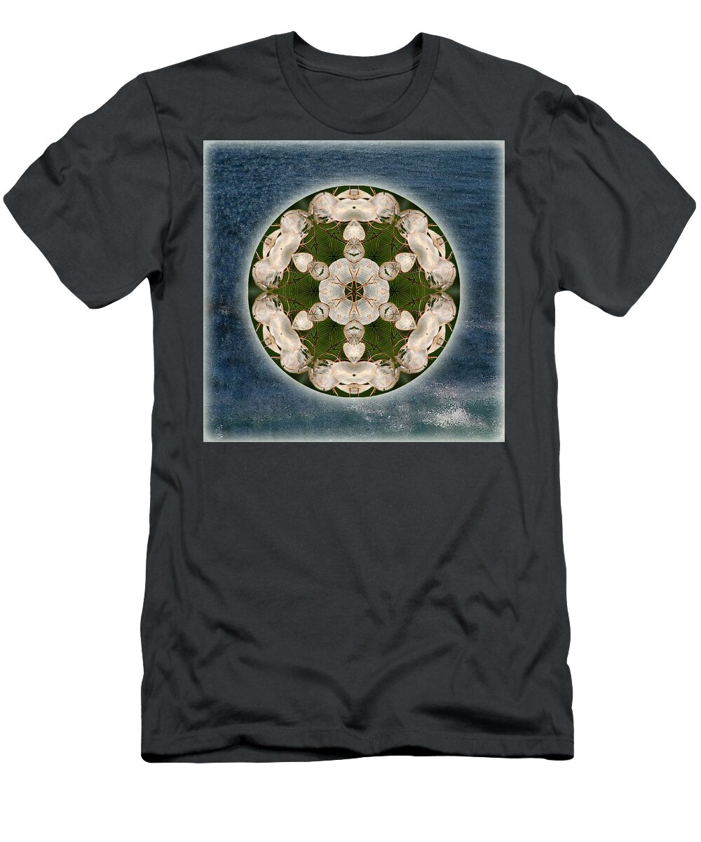 Flower Of Life T-Shirt featuring the mixed media Manifesting Abundance by Alicia Kent