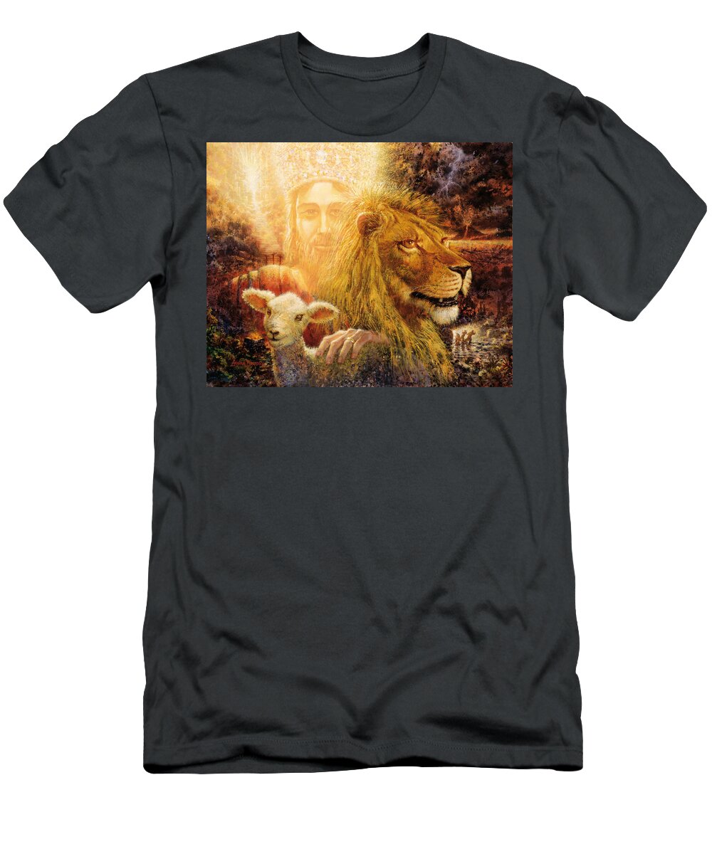 Biblical T-Shirt featuring the painting Manifold Majesty by Graham Braddock