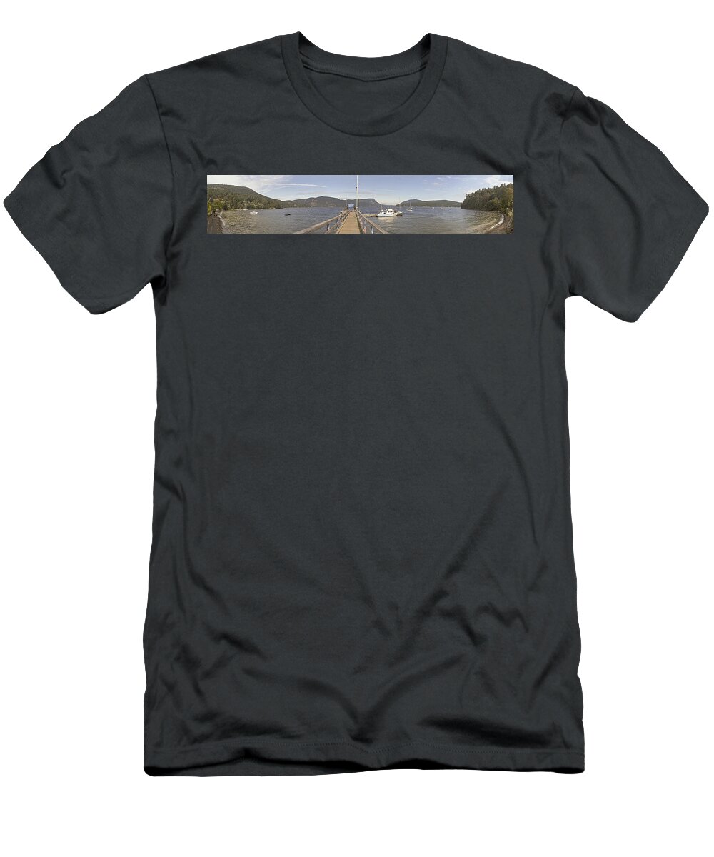 Bay T-Shirt featuring the photograph Maple Bay Panorama by Peter J Sucy