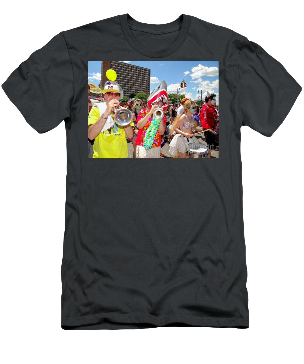 Coney Island T-Shirt featuring the photograph Marching Band by Ed Weidman